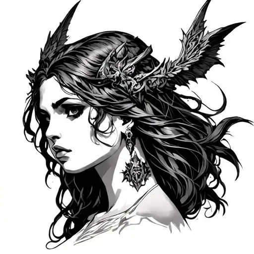Need A Sketch Of A Tattoo Of Lilith From Diablo 4 Only The Head