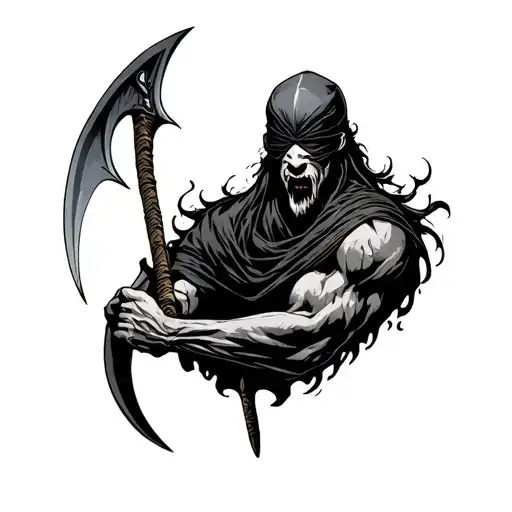 Chrub Blindfold Holding Scythe