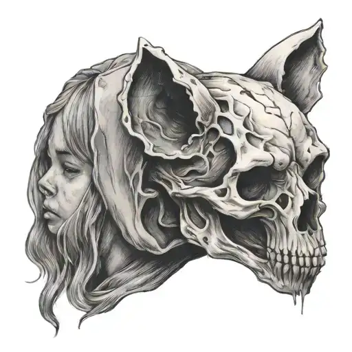 Child With Bear Skull And Skin