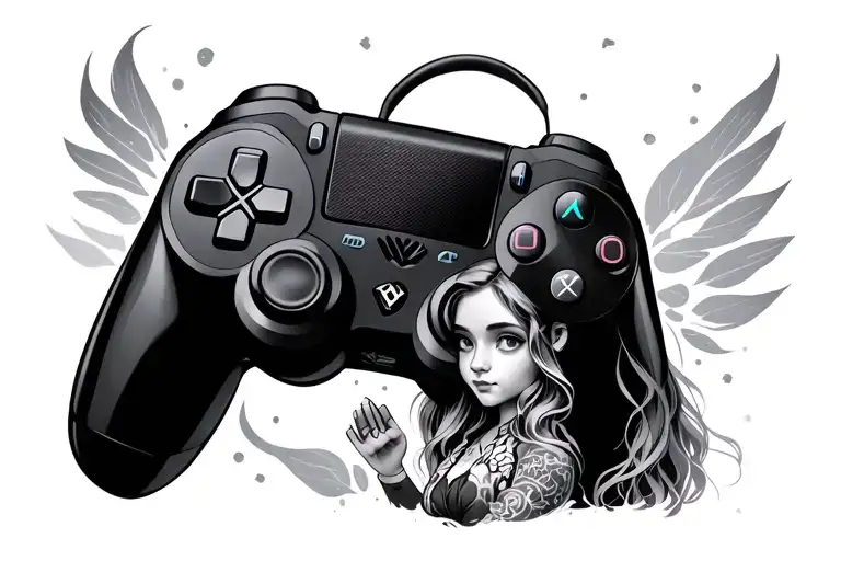 Gaming Controller Father And Daughter