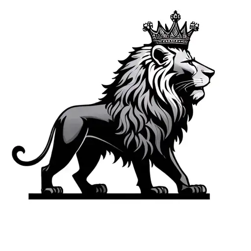 Lion With Crown Surrounded