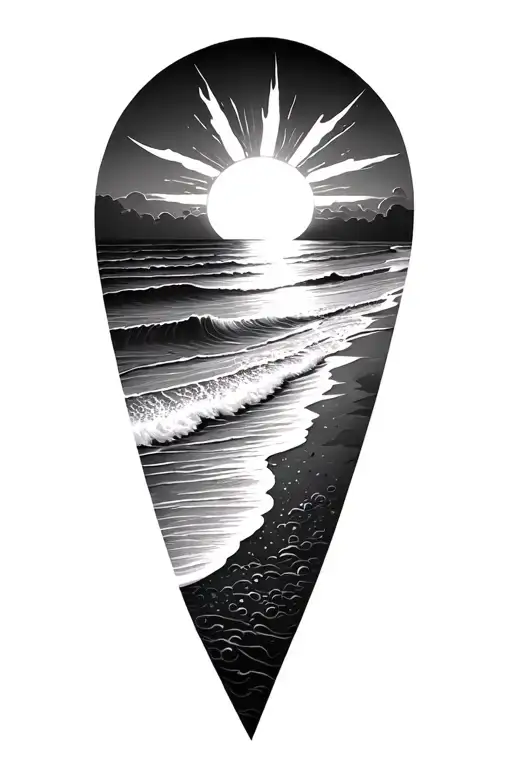 Beach And Sun Rising