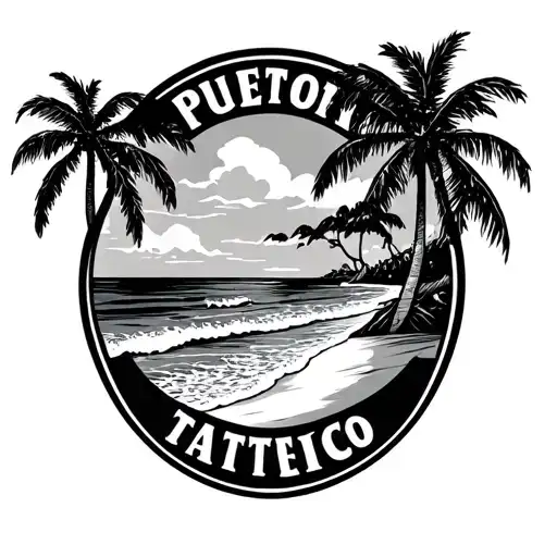 Mail Stamp With Puerto Rico Beach View