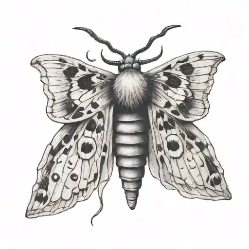 Death Moth With Semi Colon As The Body