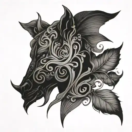 Unrecognizable Mysterious Black Silhouette