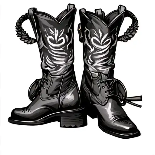 A Crane And Cowboy Boots