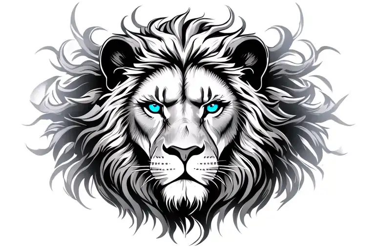 Lion With Blue Eyes Warrior