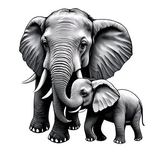 Elephant And Baby Elephant