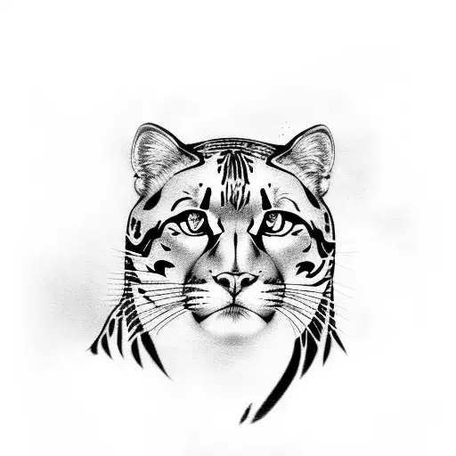 Panthers In A Jungle With Korean Writing