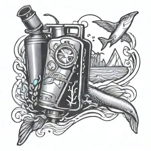 Scuba Tank And Beach