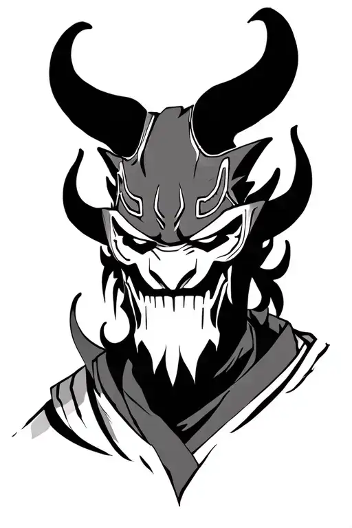 Ronin Half Body With Oni Mask