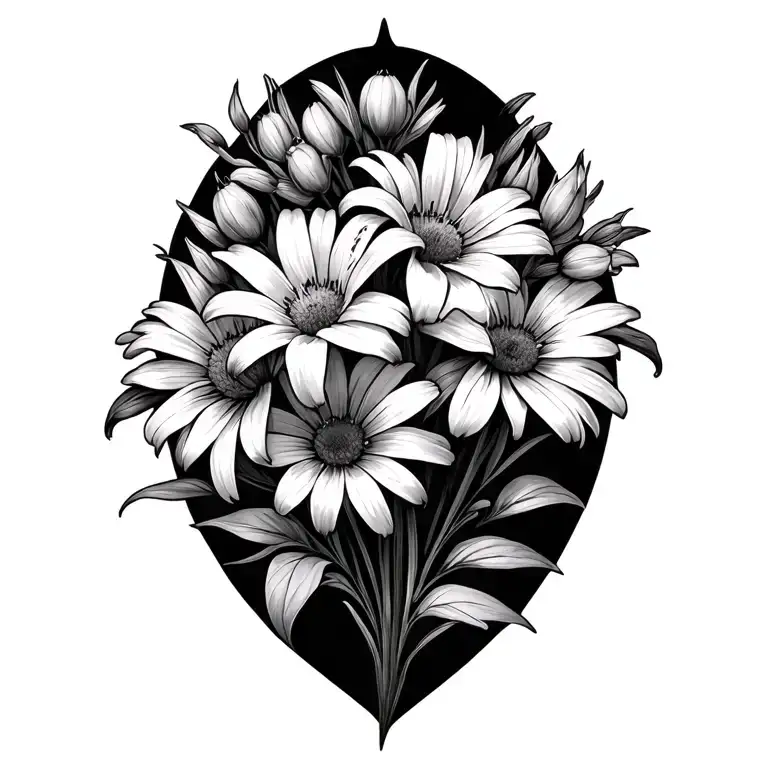 Lily Of The Valleyand Daisy And Aster