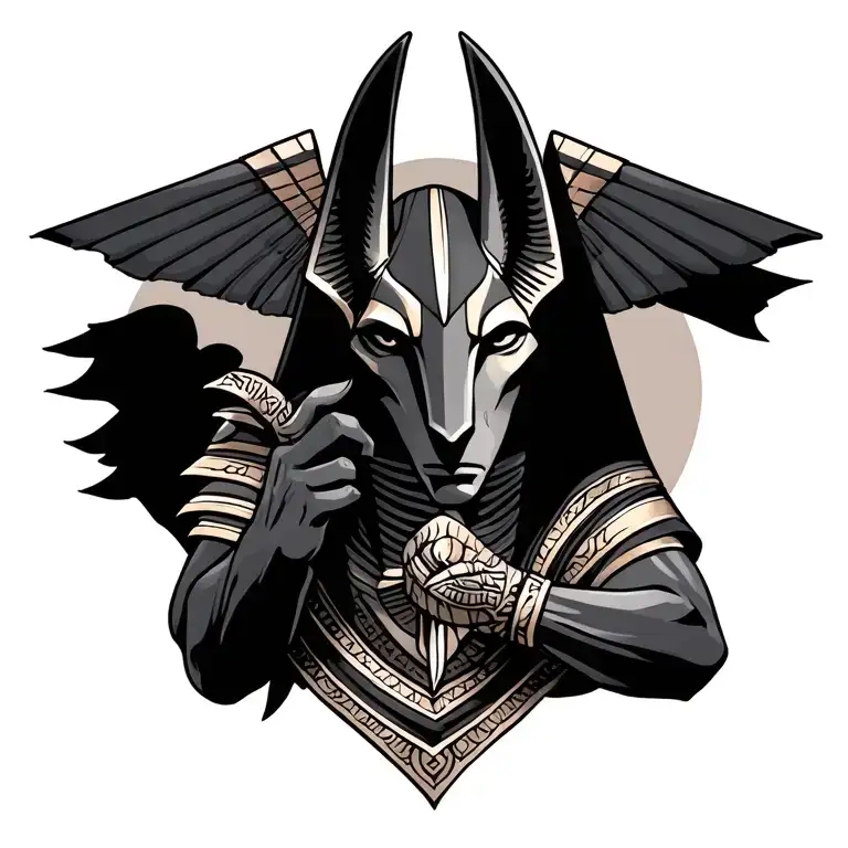 Anubis God Holds A Daring