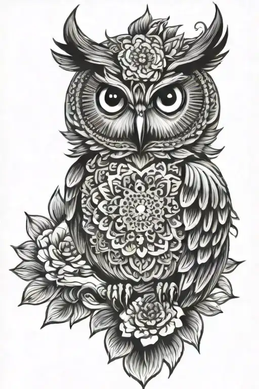 Owl Mandala Design