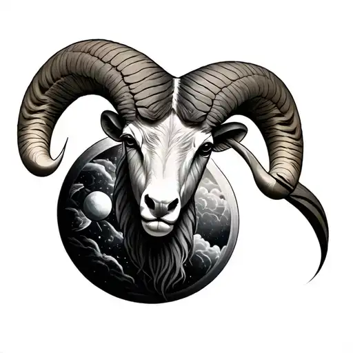 Aries Tattoo With Universe