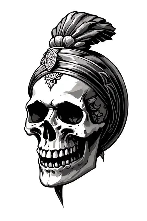 Skull With Roman Face