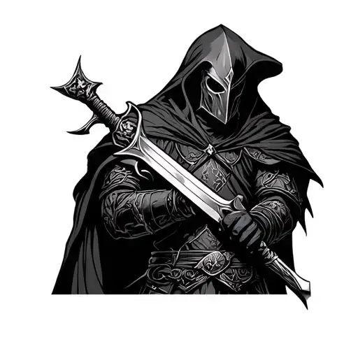 Darkness Knight Holding A Sword