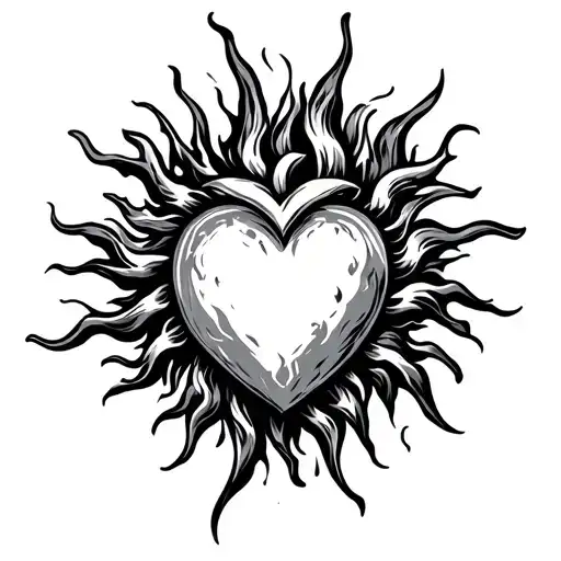 Fiery Sun Sacred Heart