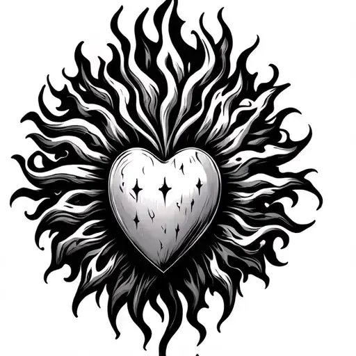 Fiery Sun Sacred Heart