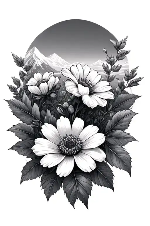 Mountain Valley Flowers Blooming