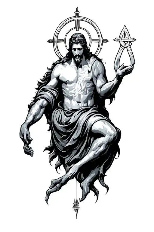 Father Son Strength Religious Symbols