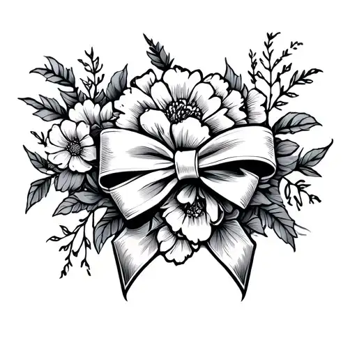Fine Line Floral Forearm Design Incorporating Old Bow Wrist