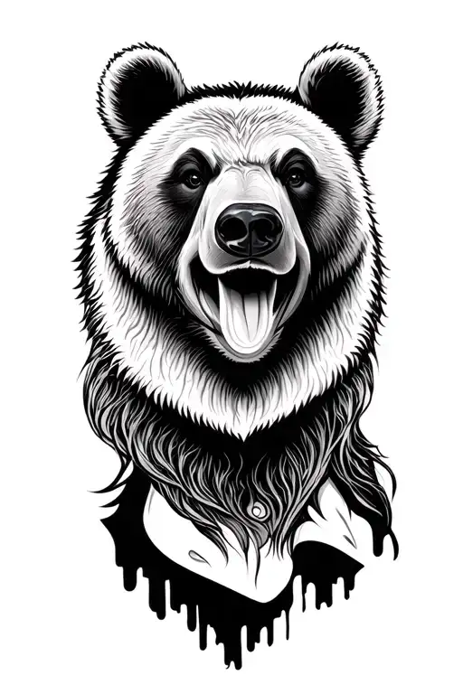 Realistic Bear With Woman Face