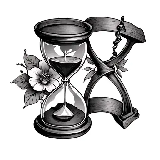 Momento Mori With A Hourglass