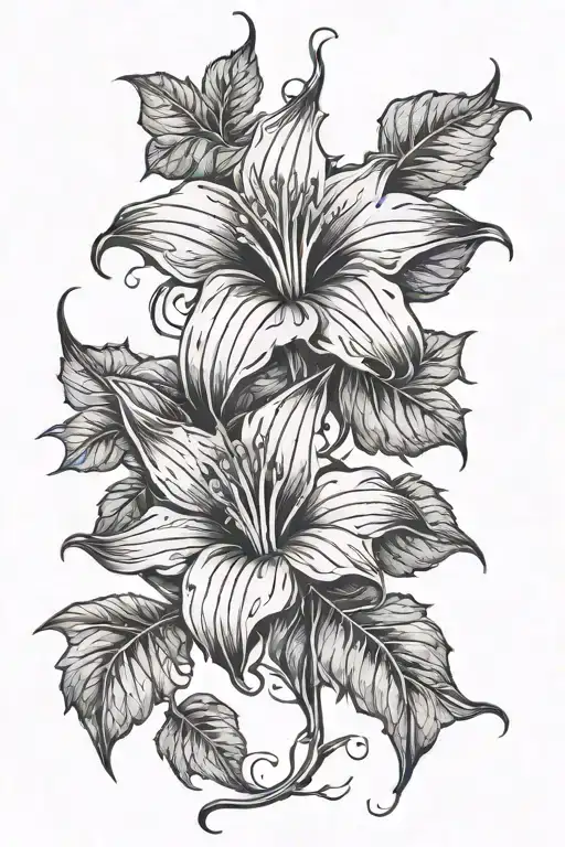 Long Thin Moonflower Vine