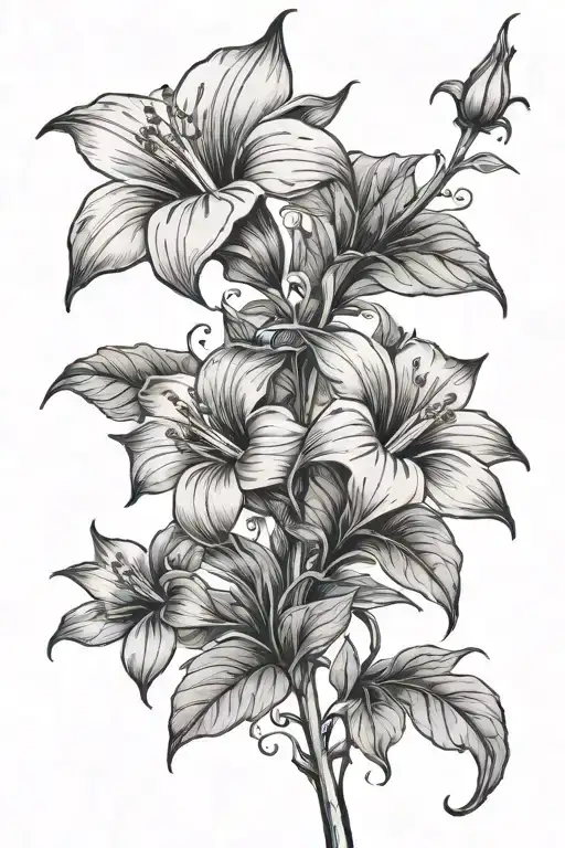 Long Thin Moonflower Vine