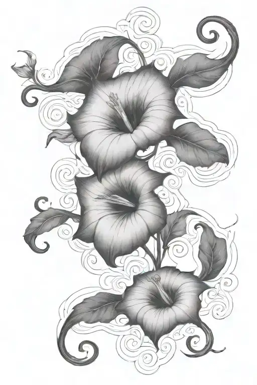 Long Thin Moonflower Vine