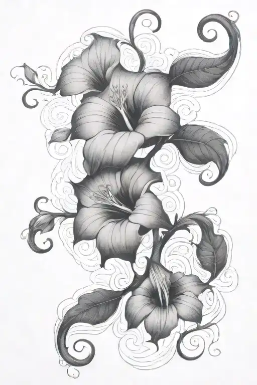 Long Thin Moonflower Vine