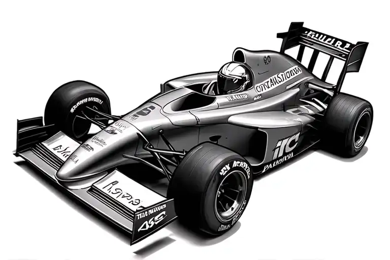 Formula One Race Car Side View