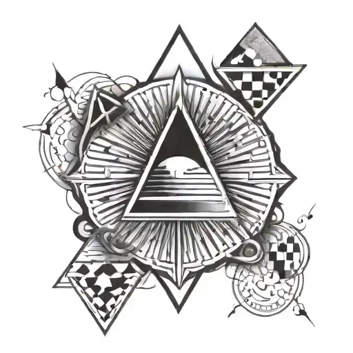 Circle With Triangle Rays Coming