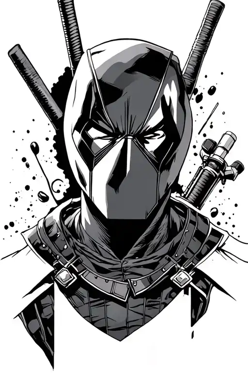 Deadpool Black White
