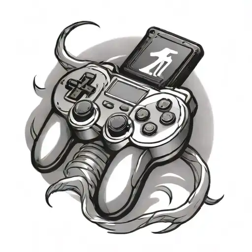 Design A Tattoo Of A Video Game Controller Morphing Into A Gun