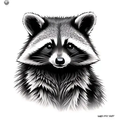 Raccoon One Line Drawing