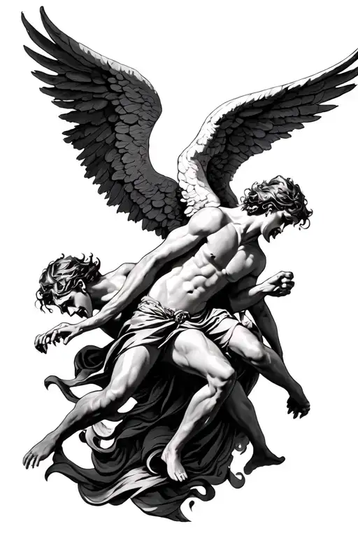 Angel Fighting Demons