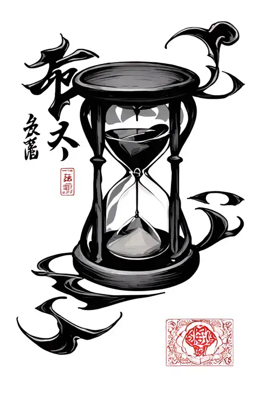 Time Kanji With Hourglass