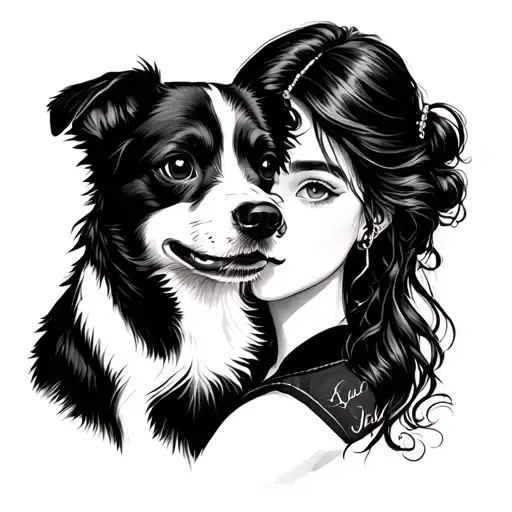 Girl And Dog