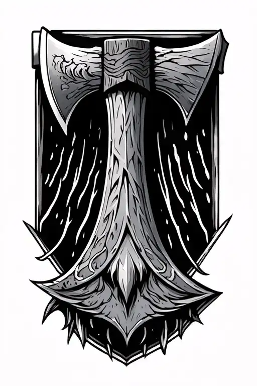 Vicking Axe Made Out Of Lmbe