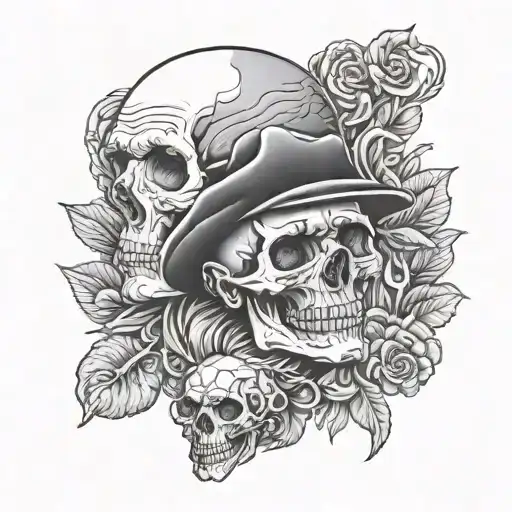 Grandad And Skull