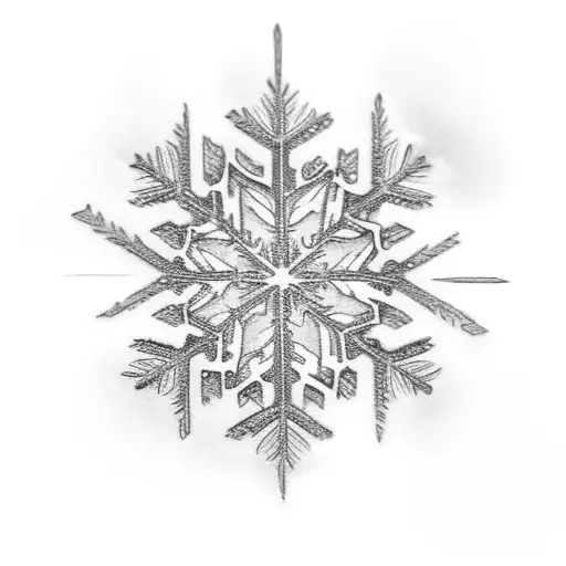 Snowflakes And Dog Pawprint