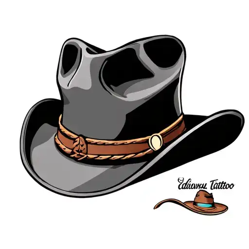 Cowboy Hat With Country Theme On It