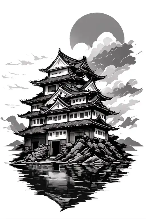 Japanese Castle In Ruins