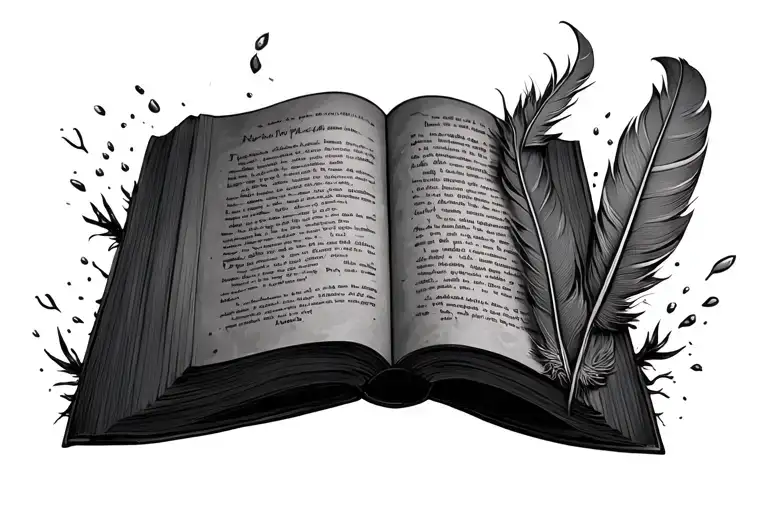 Book With Feathers Coming Out