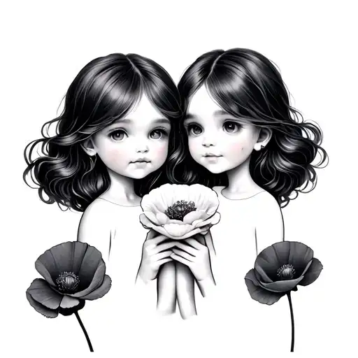 Poppy Daughter Hands Holding