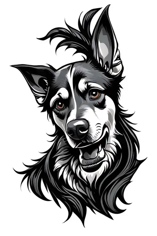 Dog Face Muscular Hindu God