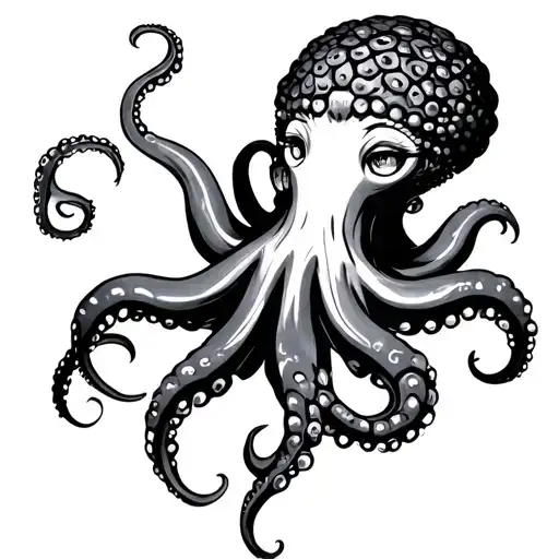 Woman Octopus Wrapped