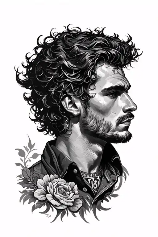 Design A Black And White Image For A Male Born On 07 24 1990 Of German Descent